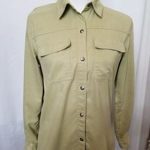 Chico's faux suede shirt